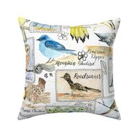 Watercolor Birding Stamps // Large