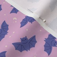 Flying Bats Pink Sky // 6 inch