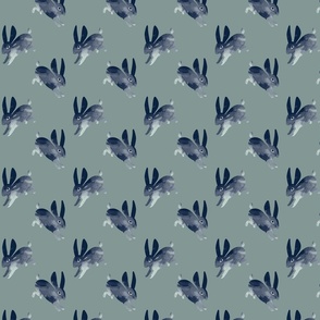 Shibori Rabbit green small