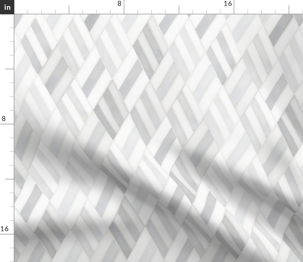 Striped Diamond white and gray tiles LIGHT
