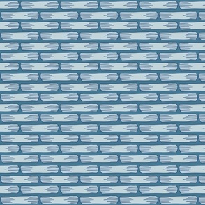 horizontal stripes of wooden beams on teal blue | small | colorofmagic