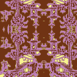 Escher pagoda lavender chocolate