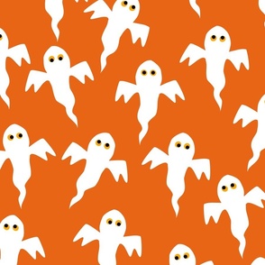 Little Ghosts Orange and White Jumbo Large Scale