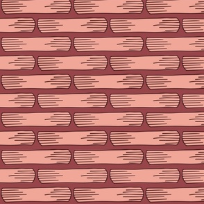 horizontal stripes of wooden beams on red | large | colorofmagic