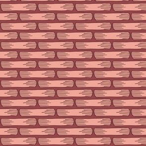 horizontal stripes of wooden beams on red | medium | colorofmagic