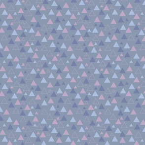 Pink, blue and purple triangles - Medium scale