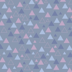 Pink, blue and purple triangles - Large scale