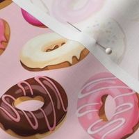 pink creamy donuts