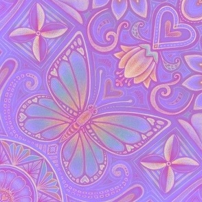 butterfly mandala purple haze