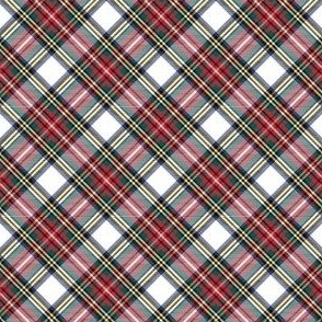 xsm royal stewart white tartan diagonal