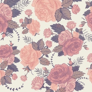 Faded Victorian Roses