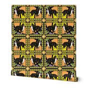 Bernese Mountain Dog frame fabric