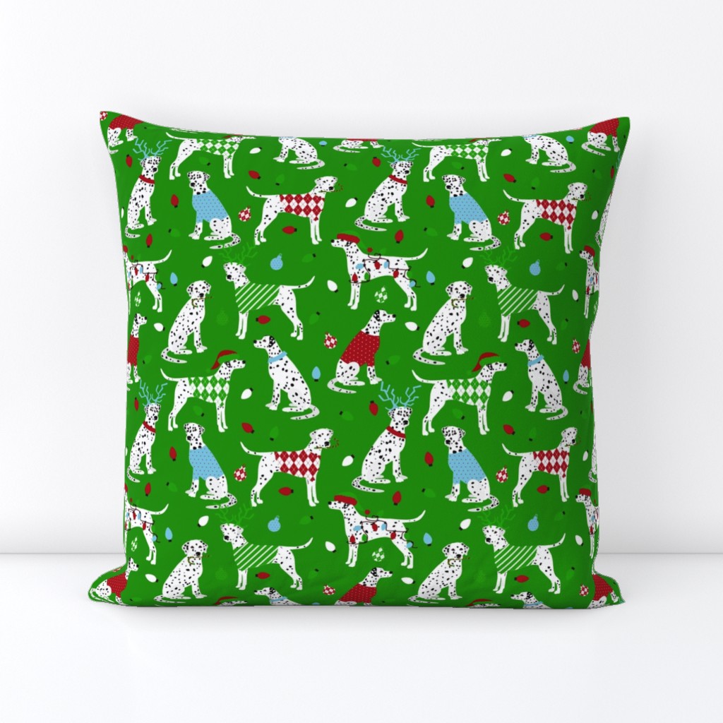 Dalmatian Christmas Green