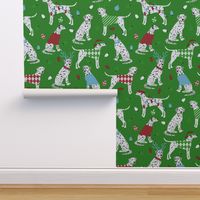 Dalmatian Christmas Green