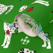 Dalmatian Christmas Green