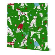 Dalmatian Christmas Green