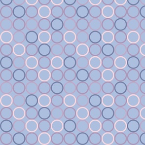 Random pink, purple and blue circles - Medium scale