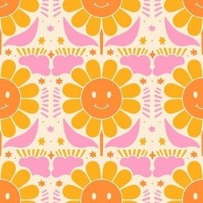 Groovy Vintage 70s Flowers / 5-5