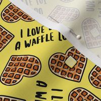 I love you a waffle lot! - heart shaped waffles Valentine's Day - yellow - LAD22