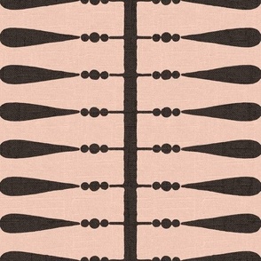 ABSTRACT MUSTACHE ABACUS - VINTAGE BLUSH AND BLACK