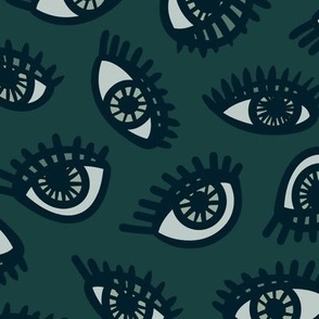 Eyes and Lashes - Zombie Green - Large