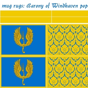 mug rugs: Barony of Windhaven (SCA)