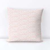 Dottie Hearts // White on Lt Peachy Pink (Small Size)