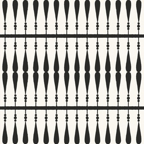 ABSTRACT MUSTACHE ABACUS 2 - BLACK ON WARM WHITE