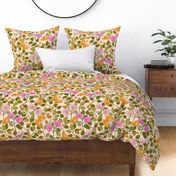 Pretty Retro Butterfly Floral Modern Vintage