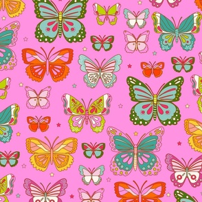 Retro Butterfly Star Modern Vintage