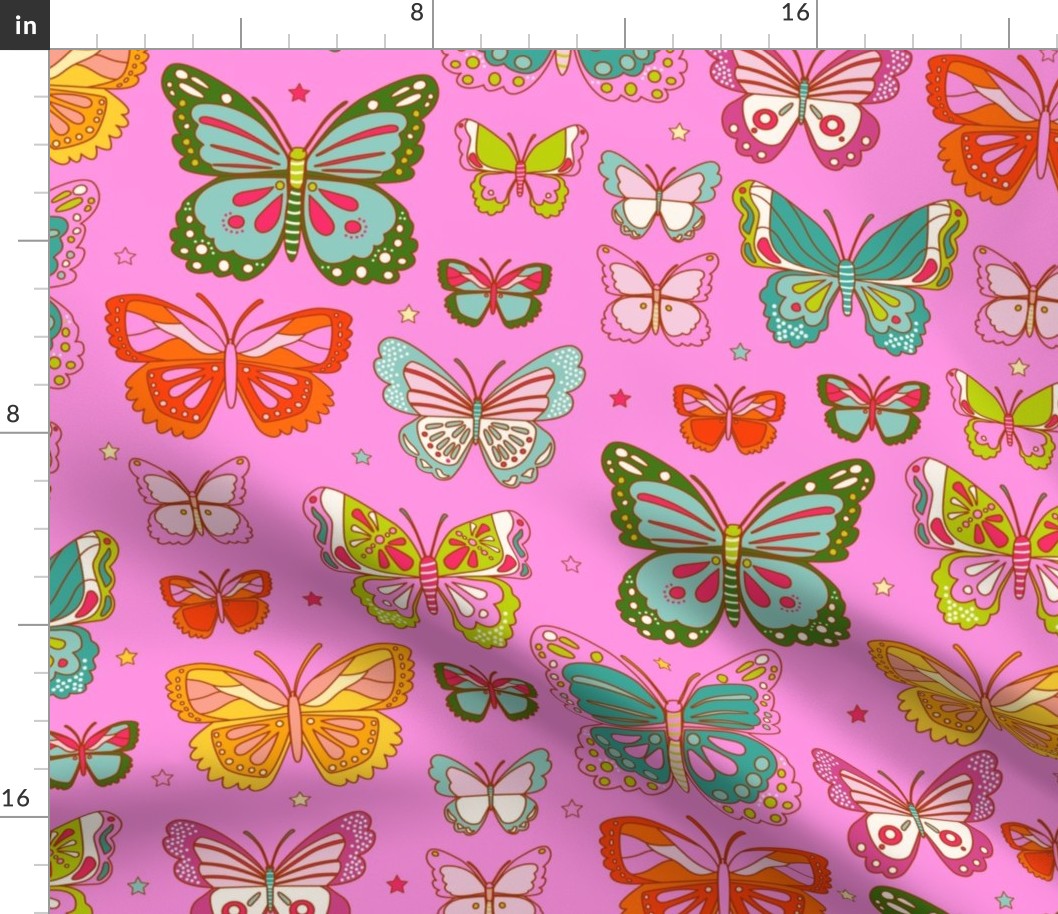 Retro Butterfly Star Modern Vintage