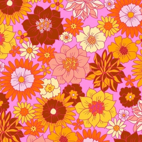 Retro Flower Field modern Vintage CW2