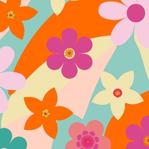 Retro Fun Floral Modern Vintage