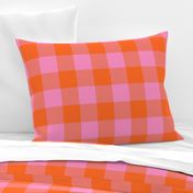 Bright Buffalo Plaid // Bright Pink and Orange