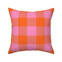 Bright Buffalo Plaid // Bright Pink and Orange