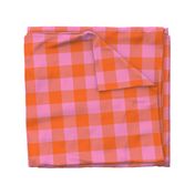 Bright Buffalo Plaid // Bright Pink and Orange