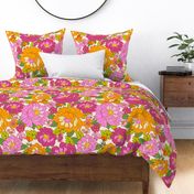 Retro Big Flower Summer Love Modern Vintage