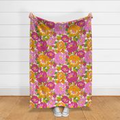 Retro Big Flower Summer Love Modern Vintage