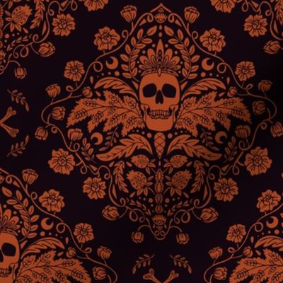 Skull & Bones - Orange & Black - Large