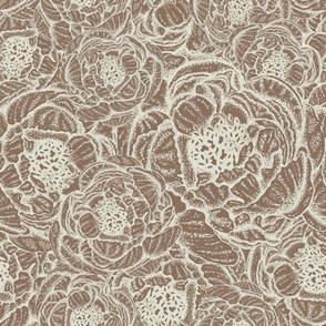 Vintage Peony: Earth Brown