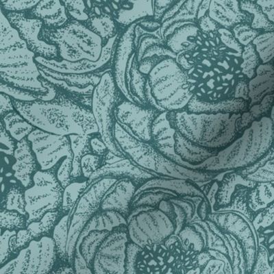 Vintage Peony: Blue