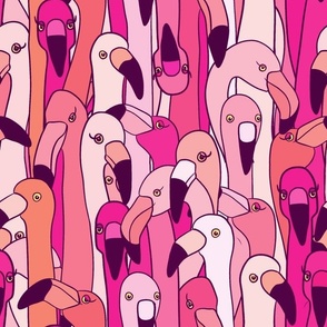 Pink flamingo tropical abstract pattern. Funny and sweet. Pink. Clean.