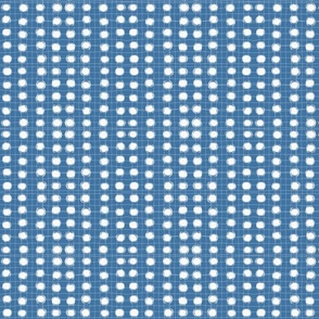 White Dots Geometric Design in Blue background