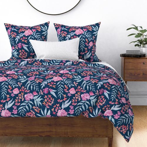 Garden Party Floral Midnight Blue Large