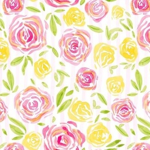 Painterly Roses Flowers