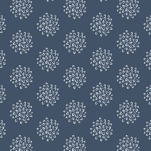 Mums the Word, Deep Grayish Blue | Wide