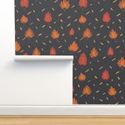 Autumn Leaves_ Gray Background