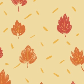 Autumn Leaves_ Yellow Background