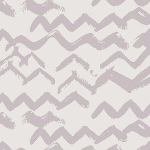 Textured Abstract Chevron - Lavender Gray