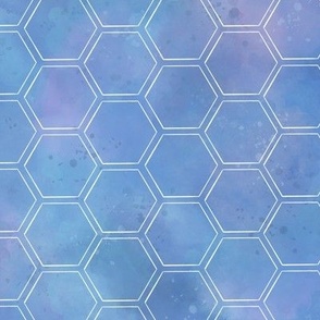 Watercolor Hexagon Periwinkle Small
